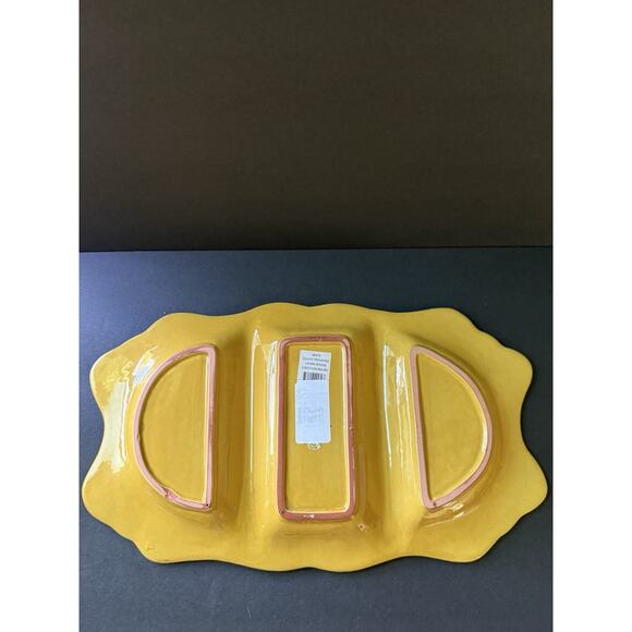 Douche Provence Cedre Rouge 3 Section Relish Dish Tuscan Cottagecore Farmhouse - Picture 2 of 6